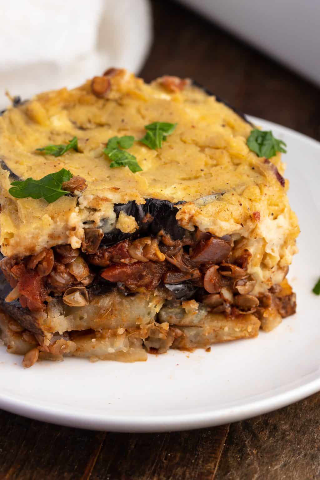 Vegan Moussaka With Lentils My Greek Dish