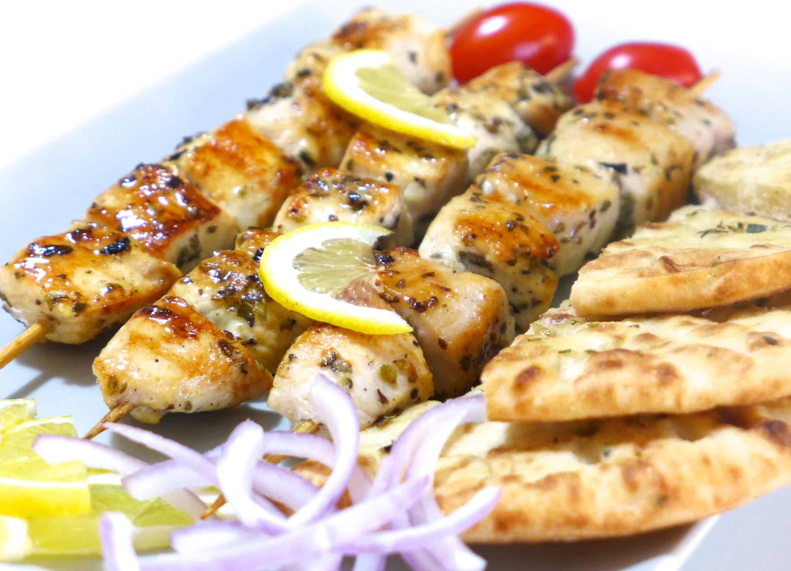 Greek Chicken Souvlaki recipe (Skewers) with Tzatziki - My Greek Dish