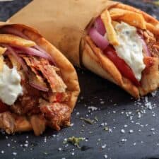 Homemade Greek Pork Gyros Souvlaki recipe image