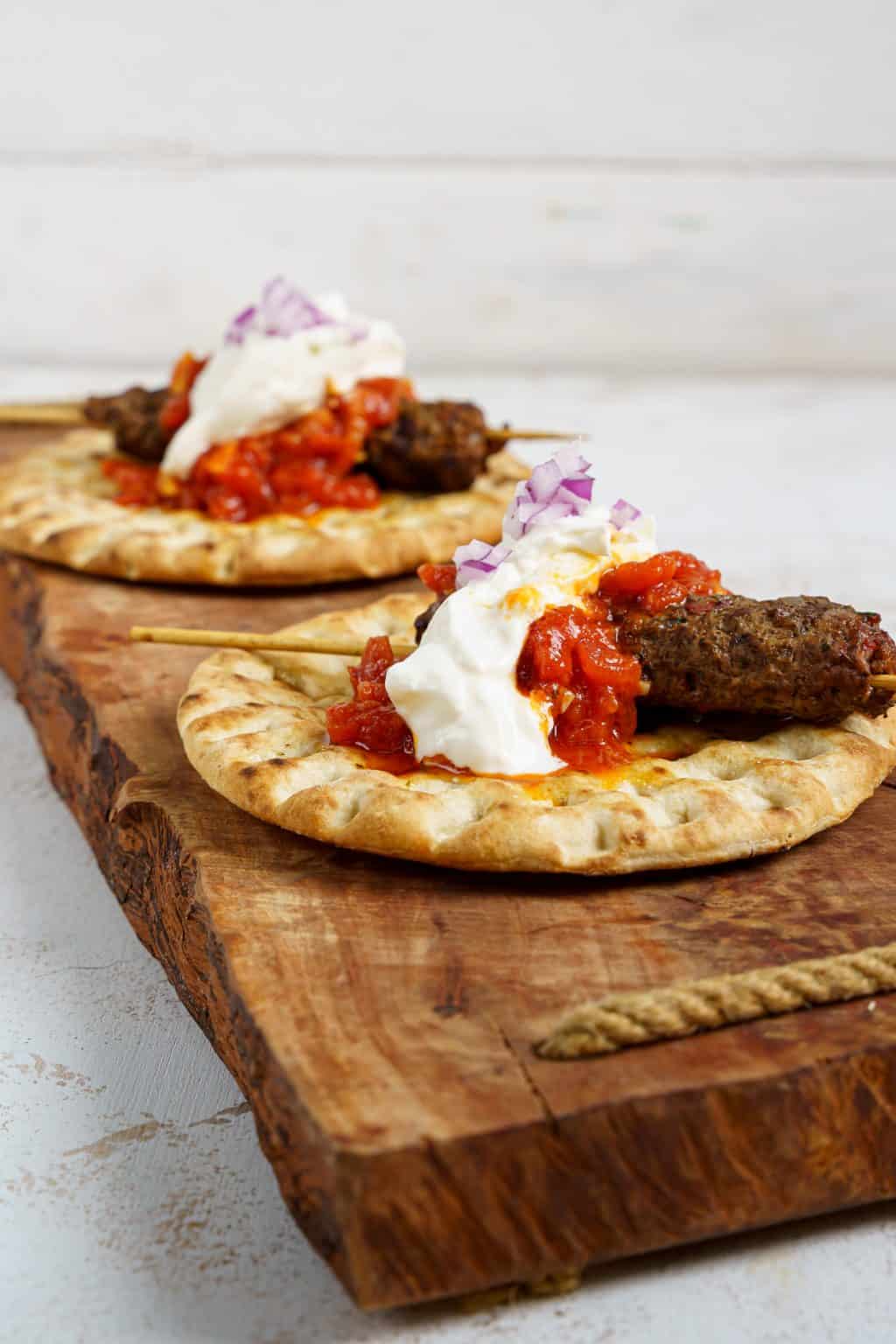 Spicy minced Lamb Kofta Kebab Recipe (Giaourtlou) - My Greek Dish