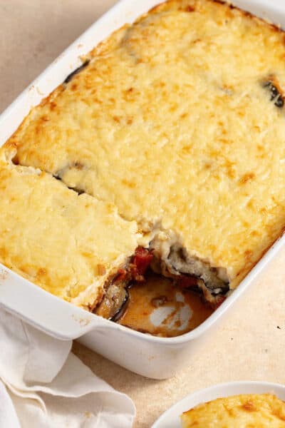 Vegetarian Moussaka Recipe with Mushroom Sauce - My Greek Dish