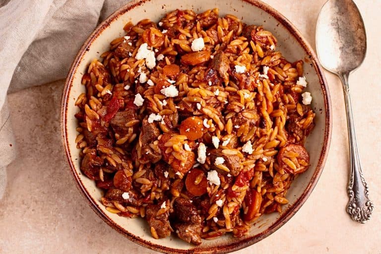 Greek Lamb Stew With Orzo Pasta Recipe (Lamb Giouvetsi) - My Greek Dish