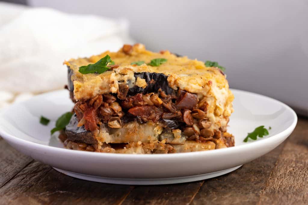 Vegan Moussaka With Lentils - My Greek Dish