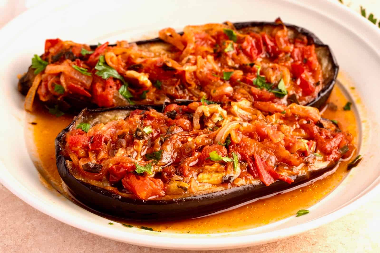 Stuffed aubergine recipe - BBC Food